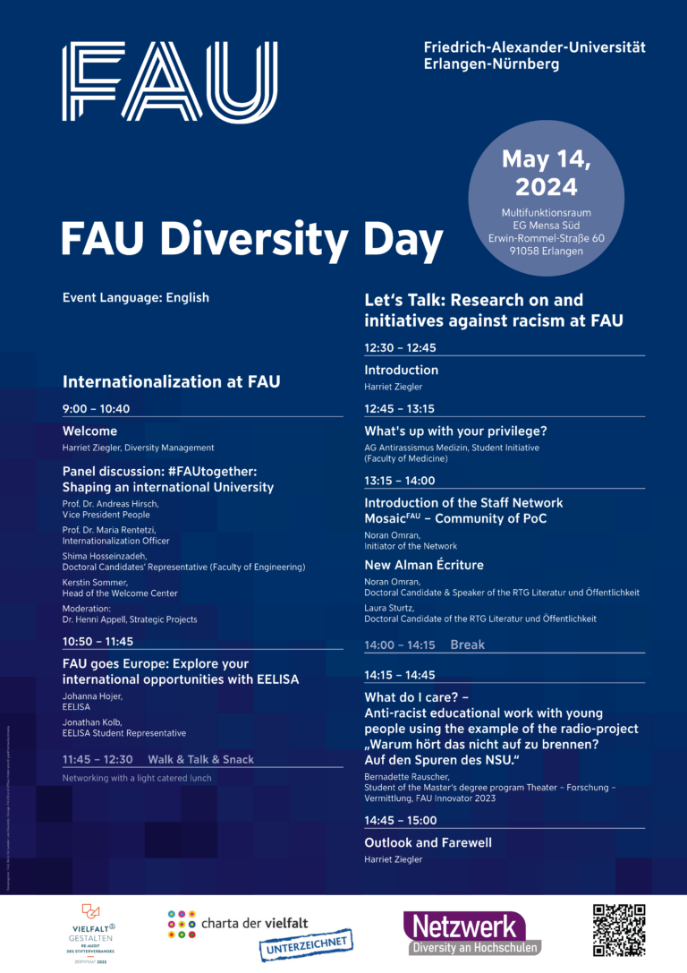 Diversity Day with a focus on “Internationalization” und “Racism” on May 14, 2024
